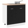 vidaXL Sink Bottom Cabinet Black Oak 80x46x81.5 cm Engineered Wood