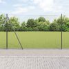 vidaXL Fence Post Grey 50 x 1.6 m (13 mm mesh) Steel and PVC