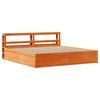 vidaXL Bed Frame with Headboard Wax Brown 180x200 cm Super King Solid Wood Pine