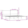 vidaXL Metal Bed Frame without Mattress Brown Oak 160x200 cm