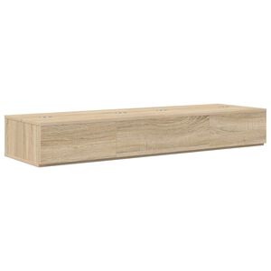 vidaXL Studio Desk Sonoma Oak 152 x 40 x 19.5 cm Engineered Wood