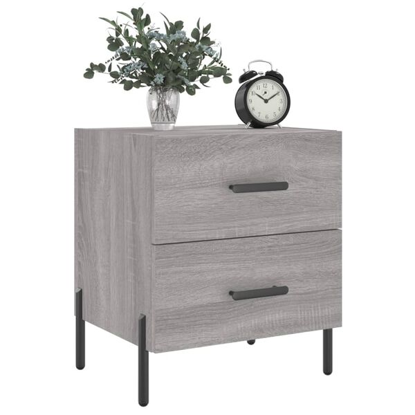 vidaXL Bedside Cabinets 2 pcs Grey Sonoma 40x35x47.5 cm Engineered Wood