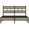vidaXL Bed Frame without Mattress Sonoma Oak 137x190 cm Engineered Wood