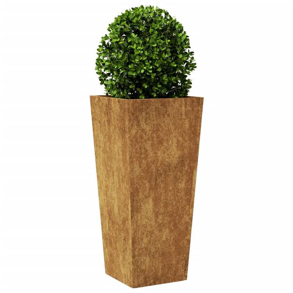 vidaXL Garden Planters 2 pcs 35x35x75 cm Weathering Steel