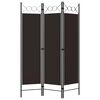 vidaXL 3-Panel Room Divider Brown 120x180 cm