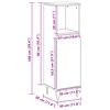 vidaXL Bathroom Cabinet Artisan Oak 30x30x100 cm Engineered Wood