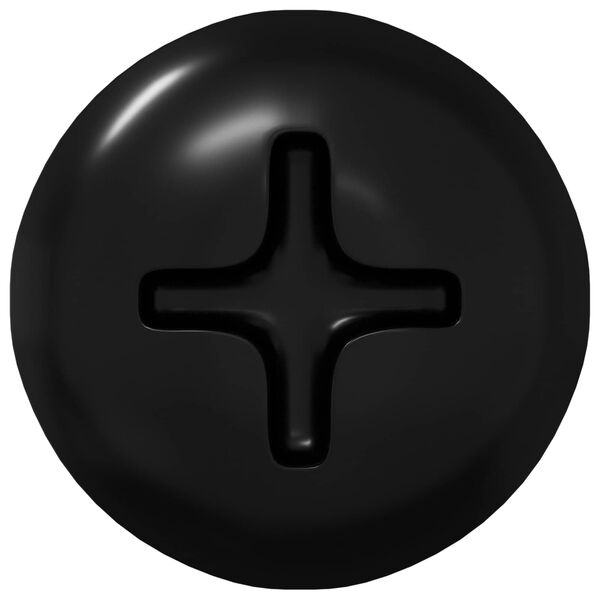 vidaXL Self Tapping Nail 2 pcs Black 4 x 25 mm Steel