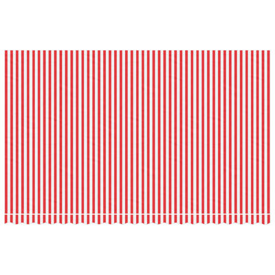 vidaXL Replacement Fabric for Awning Red and White Stripe 5x3 m