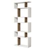 Homemania Bookcase Tablero 60x20x156.6 cm White and Walnut