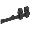 vidaXL Sliding Door Hardware Kit 200 cm Steel Black