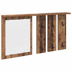 vidaXL Wall-Mounted Coat Rack Wall-Mounted Old wood 85 x 10 x 45 cm