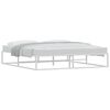 vidaXL Bed Frame without Mattress White 180x200 cm Super King Metal