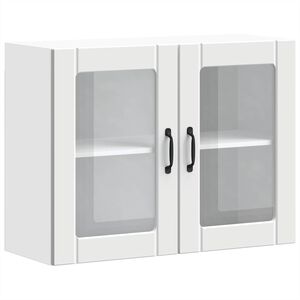 vidaXL Kitchen Wall Cabinet with Glass Door "Lucca" White