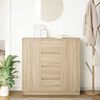 vidaXL Sideboard with Drawers Sonoma Oak 100.5x35x98.5 cm Engineered Wood