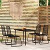 vidaXL 5 Piece Garden Dining Set Black