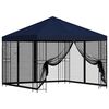 vidaXL Garden Gazebo with Sidewalls 3 x 3 m Blue Polyester and Steel