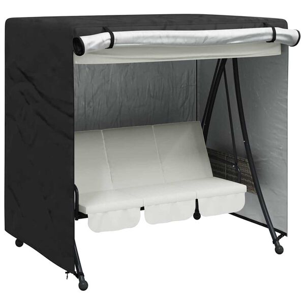 vidaXL Outdoor Swing Cover Black