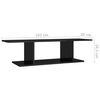 vidaXL Wall Mounted TV Cabinet High Gloss Black 103x30x26.5 cm