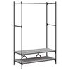 vidaXL Clothes Rack with Shelves Grey Sonoma Engineered Wood