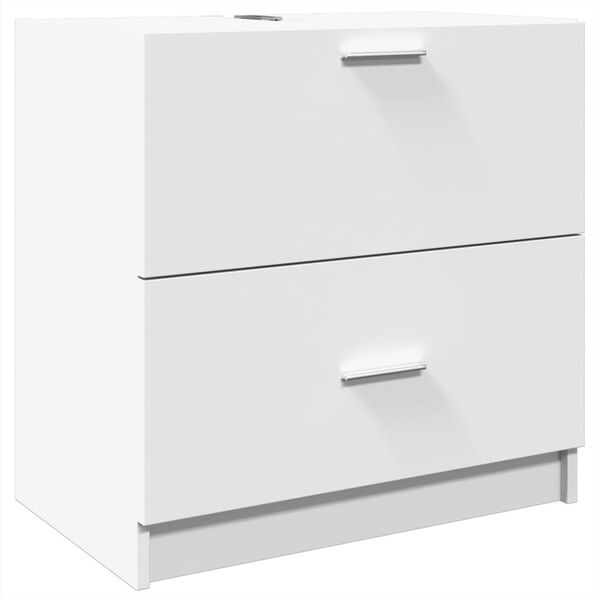 vidaXL Sink Cabinet White 59x37x59 cm Engineered Wood