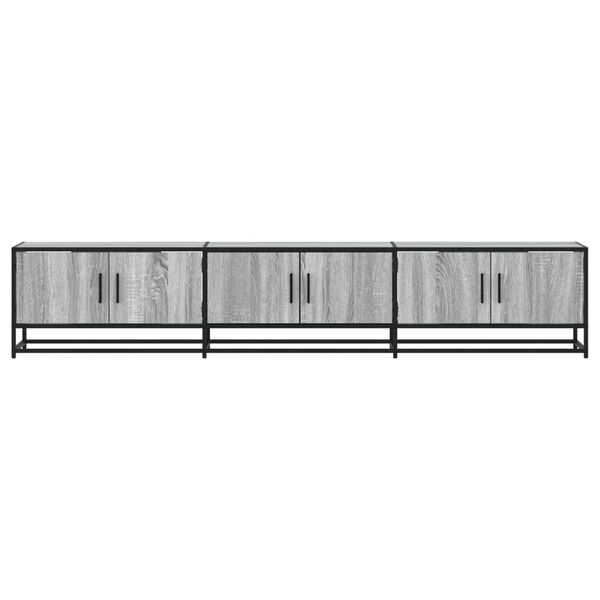 vidaXL TV Cabinet Grey Sonoma 210x35x41 cm Engineered Wood