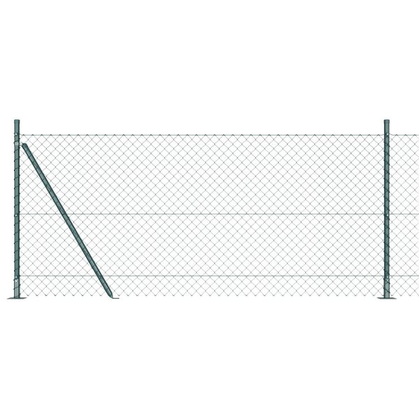 vidaXL Fence Post Green 10 x 0.8 m (40 x 40 mm mesh) Steel and PVC