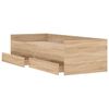 vidaXL Bed Frame with Drawers without Mattress Sonoma Oak 90x200 cm