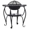 vidaXL Mosaic Fire Pit Table Black and White 68 cm Ceramic