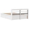 vidaXL Bed Frame with Headboard White 120x200 cm Solid Wood Pine