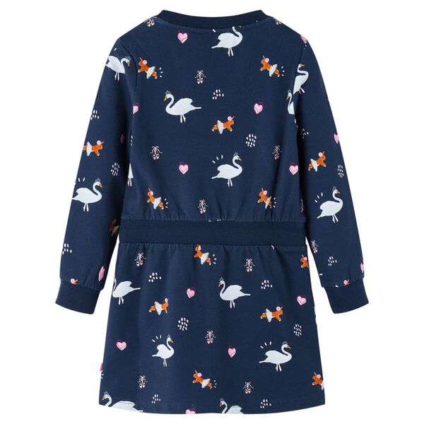 Kids' Dress with Long Sleeves Navy 140