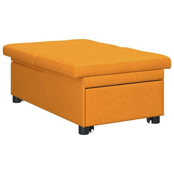 vidaXL Sofa Bed Dark yellow 194 x 67 x 37 cm Fabric