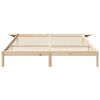 vidaXL Bed Frame Natural 180 x 200 cm Solid Pine Wood