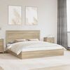vidaXL Storage Bed with Drawer Sonoma Oak 180 x 200 cm Engineered Wood