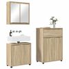 vidaXL Bathroom Furniture Set Manual 3 pcs Sonoma Oak Engineered Wood