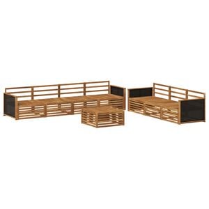 vidaXL Outdoor Sofa Set 8 pcs Natural 79 x 79 x 37 cm