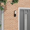 vidaXL Outdoor Wall Light Black 10.5 x 6 x 35 cm Stainless steel