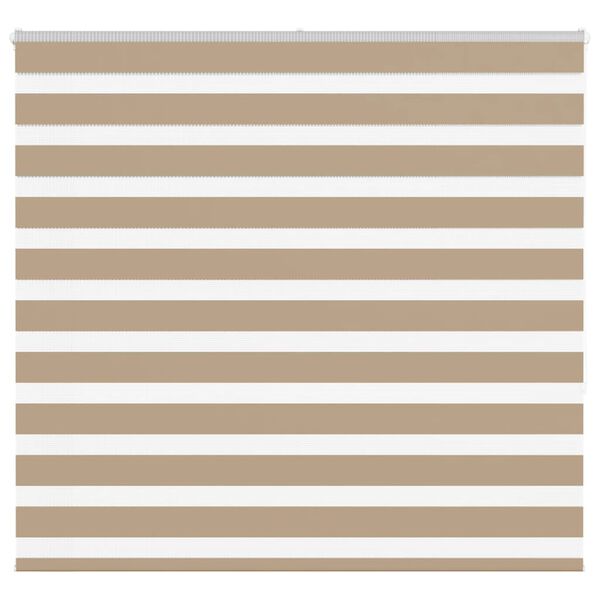vidaXL Zebra Blind Sand Brown 160x150 cm Fabric Width 155.9 cm Polyester