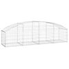 vidaXL Arched Gabion Basket 200x50x40/60 cm Galvanised Iron