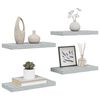 vidaXL Floating Wall Shelves 4 pcs Concrete Grey 50x23x3.8 cm MDF