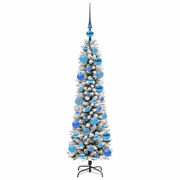 vidaXL Artificial Christmas Tree with 150 LEDs with Stand White 120 cm