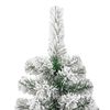 vidaXL Artificial Hinged Christmas Tree Green and White 210 cm