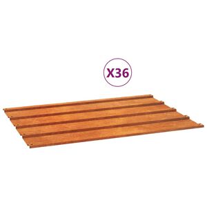 vidaXL Roof Panels 36 pcs Rusty 60x44 cm Corten Steel