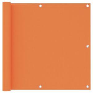 vidaXL Balcony Screen Orange 90x600 cm Oxford Fabric