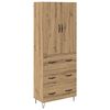 vidaXL Highboard 2 pcs Artisan Oak 69.5 x 34 x 180 cm Engineered Wood