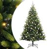 vidaXL Artificial Hinged Christmas Tree 300 LEDs Green 210 cm