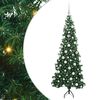 vidaXL Corner Artificial Christmas Tree Green 180 cm PVC and Metal