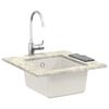 vidaXL Sink White 370 x 460 mm 80% Quartz and 20% Resin