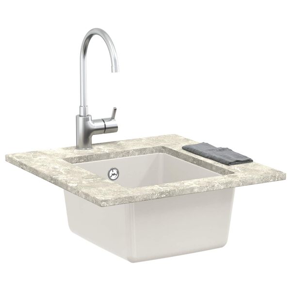 vidaXL Sink White 370 x 460 mm 80% Quartz and 20% Resin