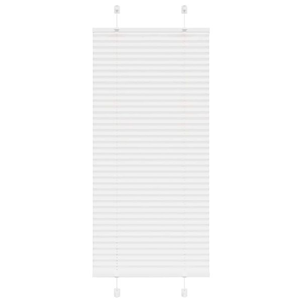 vidaXL Pleated Blind White 65x150 cm Fabric Width 64.4 cm Polyester