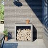 vidaXL Firewood Rack 60x40x60 cm Stainless Steel
